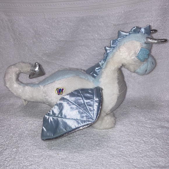 Ganz Webkinz HM396 Ice Dragon White Blue Shimmer Plush 12" No Code VERY CLEAN - Picture 3 of 8